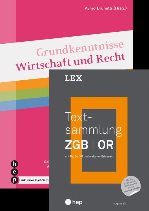 Produktbild Spezialangebot «Textsammlung ZGB | OR» und «Grundkenntnisse Wirtschaft und Recht» (Deutsch, Vera Friedli, Adrian S. Müller, Renato C. Müller Vasquez Callo, Aymo Brunetti, Rahel Balmer-Zahnd, 2022)