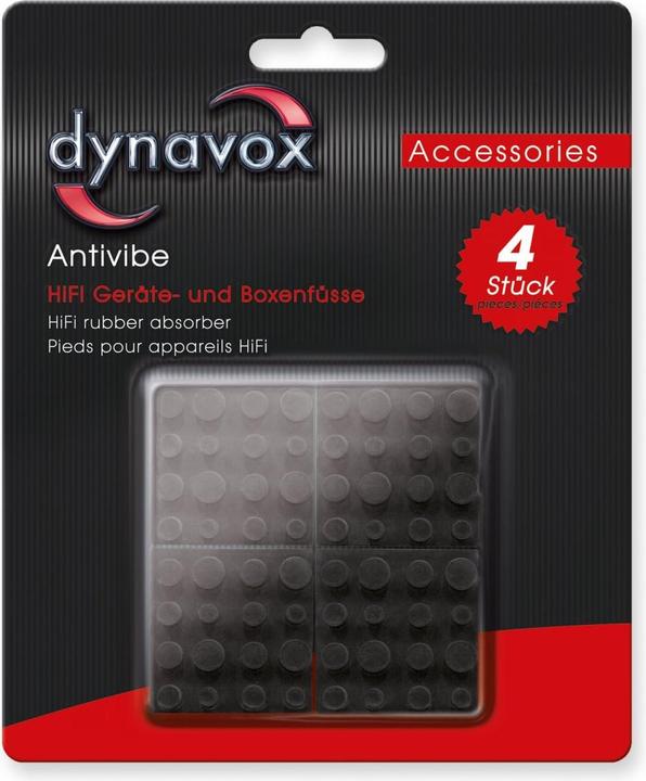 Actual product image Dynavox Antivibe appliance and box feet rubber square 40 x 40 mm set of 4 (Screen protective film)