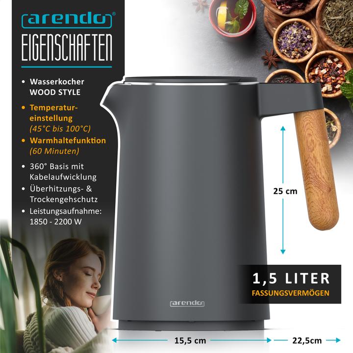 Actual product image Arendo Kettle (1.50 l)