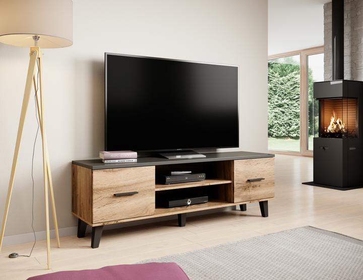Actual product image Cama RTV LOTTA 160 2D2K WOT+B TV Stand & Entertainment Center 1 Shelves (160 x 40 x 53 cm)
