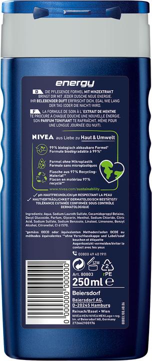 Actual product image NIVEA MEN Pflegedusche Energy (250 ml)