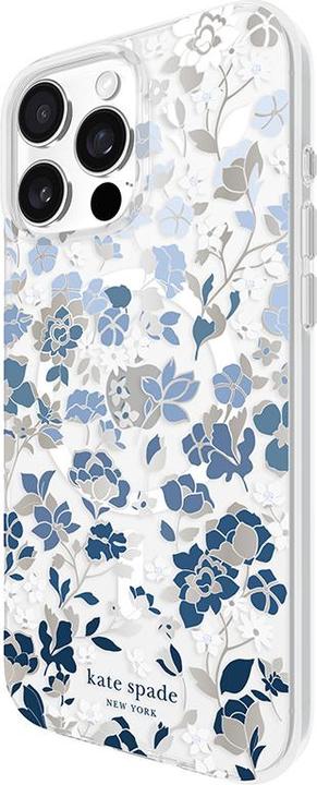 Actual product image Kate Spade Protective Gems MagSafe - iPhone 16 Pro Max Case (Floral Blue) (Apple iPhone 16 Pro Max)