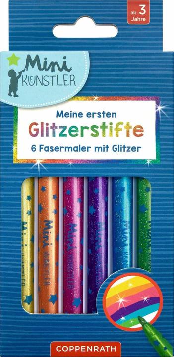 Image du produit Mes premiers crayons à paillettes (Lila, Bleu, Jaune, Vert, Orange, Pink, 6 x)