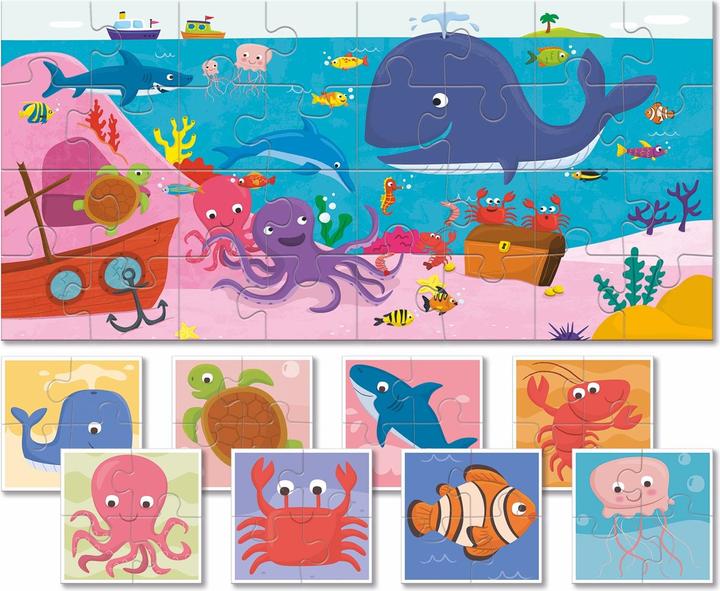 Actual product image Ludattica 32 Piece Puzzle - Dudù: The Sea (4 pieces)