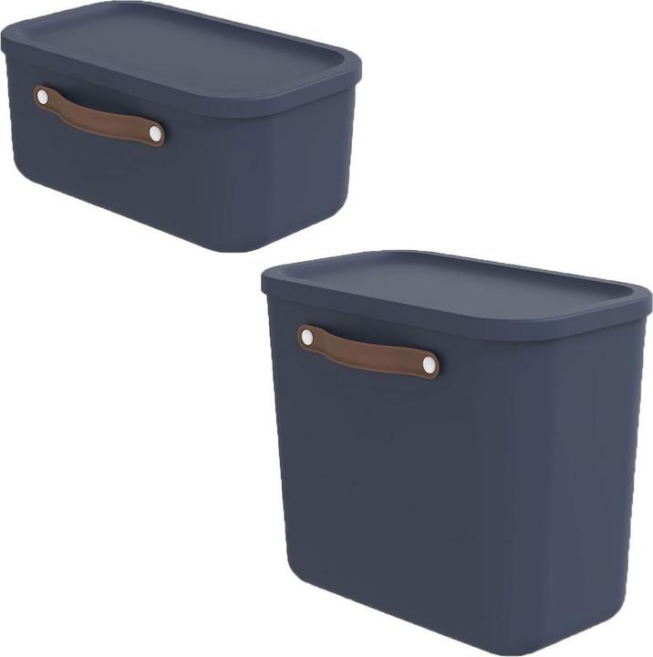 Image du produit Rotho Lot de 2 boîtes de rangement 12 l et 25 l MALOJA (25 l)