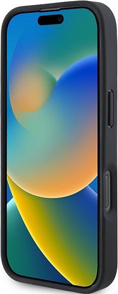 Actual product image BMW BMHMP16L23RDCLK iPhone 16 Pro 6.3" czarny/black hardcase Sign Leather Textured And Line MagSafe (Apple iPhone 16 Pro)
