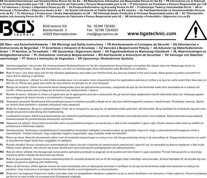 Produktbild BGS Schraubendreher mit T-Griff und seitlicher Klinge Innensechskant mit Kugelkopf 5 mm (Innensechskant)
