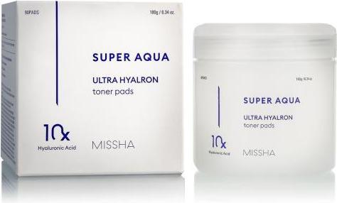 Image du produit Missha MISHA Super Aqua Ultra Hyalron Toner Pads (Chiffons de nettoyage, 90 ml)