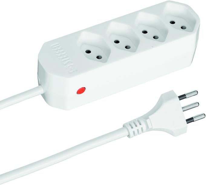 Steffen Compact 1.5m 4xT13 Reset Button, weiss (4 x, Typ 13, 1.50 m)
