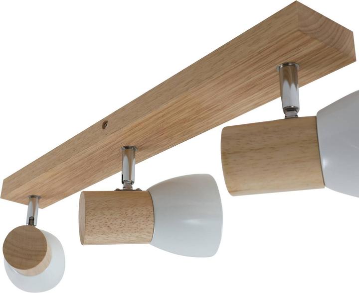 Actual product image Lindby Wooden Ceiling Lamp Thorin, Three Flames (E14)
