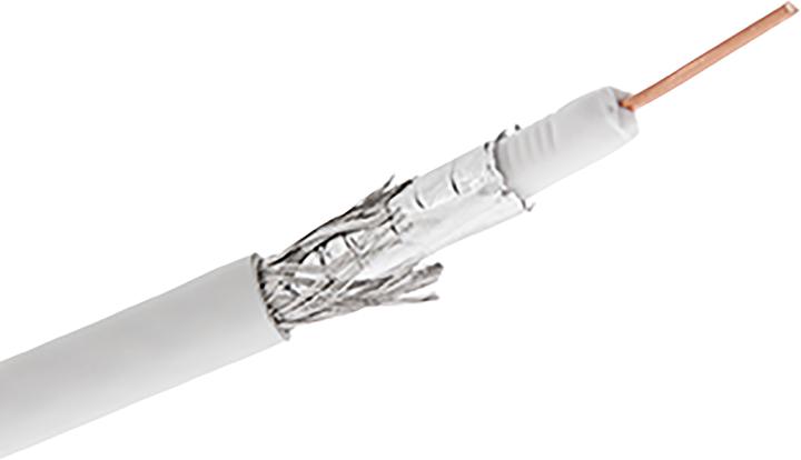Image du produit Steffen Câble coaxial 75 ohms blanc anneau 25m (Câble d'antenne)