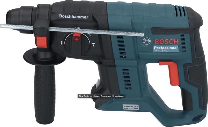 Produktbild Bosch Professional Bosch GBH 18V-21 Professional Akku Bohrhammer 18 V 2,0 J SDS plus Brushless + 1x Akku 4,0 Ah - ohne (Akkubetrieb)