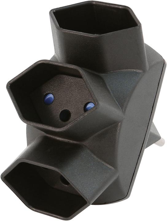 Produktbild Steffen STEKO Abzweigstecker sternförmig 3xT13, schwarz (Typ 13, 3 x)