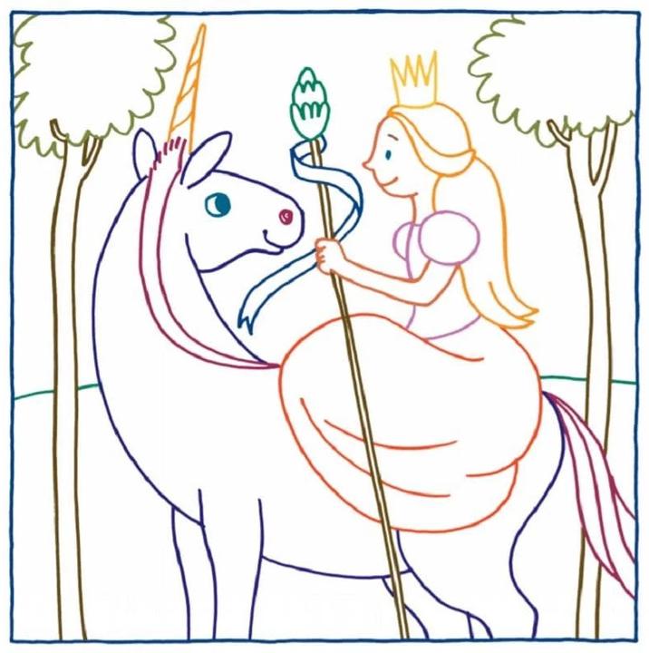 Actual product image Magic paper coloring book for girls