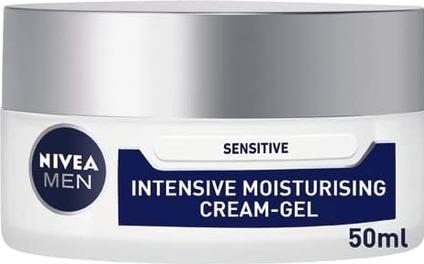 NIVEA Men Sensitive Intensive Moisturising Cream-Gel 50ml (50 ml, Gesichtsgel)
