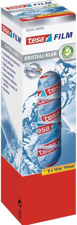 Image du produit tesa 8x tesafilm KRISTALL-KLAR, très transparent, résistant au vieillissement, avec forte adhérence (19 mm)