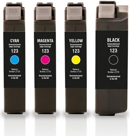 Image du produit Plutoos Brother LC-123 Cartouches XXL compatibles, jeu de 4 couleurs