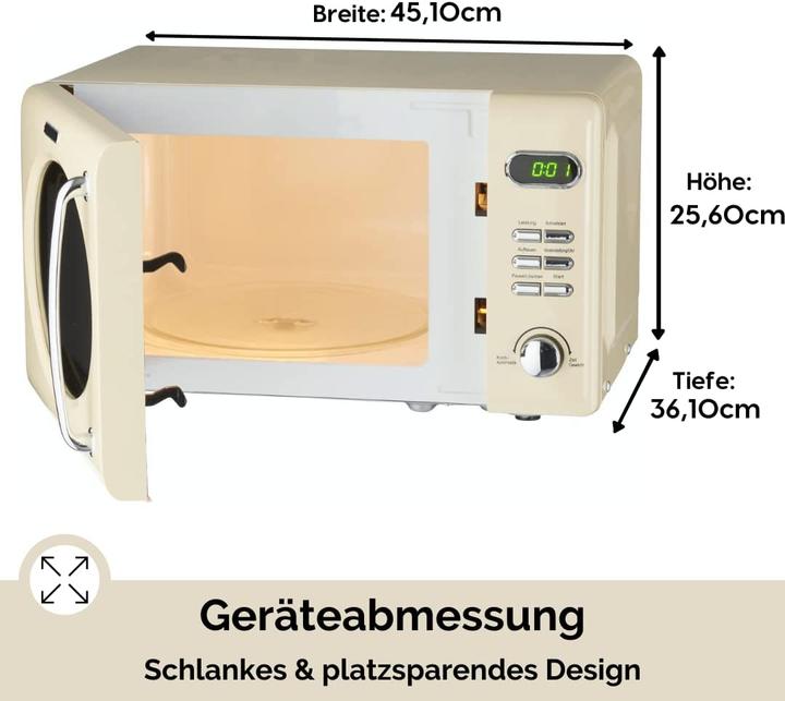 Actual product image Wolkenstein Mikrowelle WMW720 SC Creme BxHxT 45,1 x 25,6 x 36,1 cm (20 l)