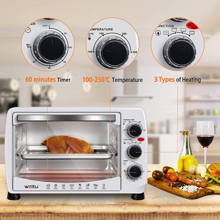 Actual product image Woltu Mini Backofen 20 Liter Weiss