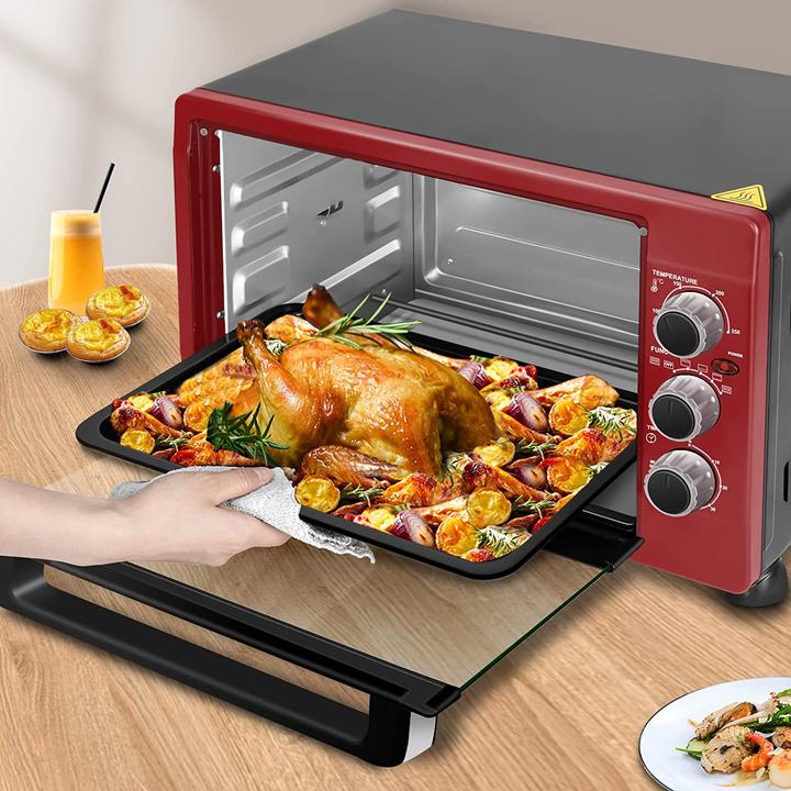 Image du produit Woltu Mini four 32 litres, noir+rouge