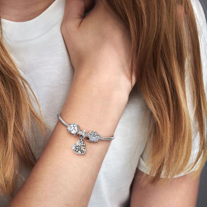 Image du produit Pandora Charm Empreinte de patte scintillante (Argent)