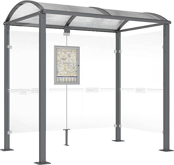 Immagine prodotto SPL Pensilina, con 2 pannelli laterali, larghezza 2520 mm, grigio antracite.