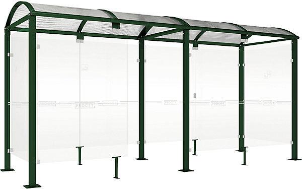 Immagine prodotto SPL Area coperta per fumatori KLASSIK, con rivestimento, larghezza 5040 mm, verde