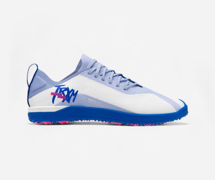 Actual product image Kipsta Women's/men's football multi-pointe shoes TF - Traxium Edge Turf white/blue (46)