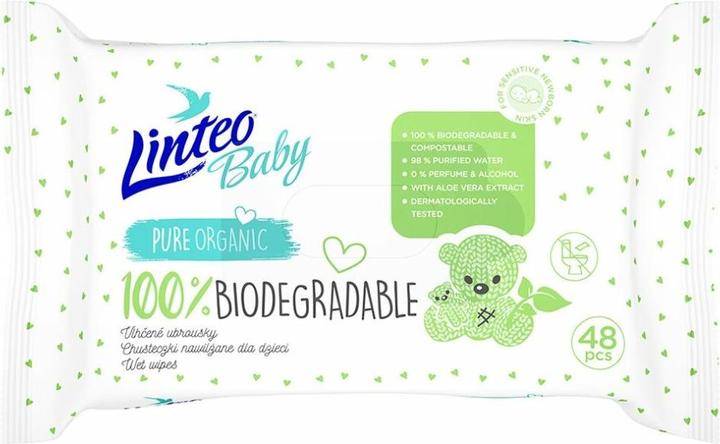 Produktbild Linteo Baby 100% Biodegradable (48 pcs) - Wet wipes (48 Stück)