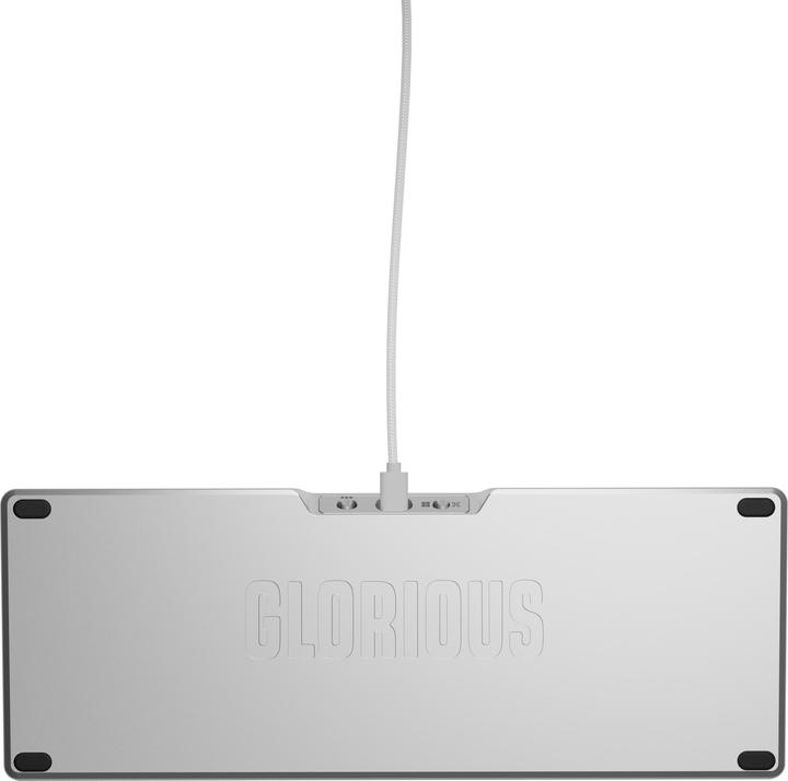 Actual product image Glorious GMMK 3 Pro 65 % Custom Gaming Keyboard - Pre-Built, ANSI (US), Fox Switches, silver (US, Cable)