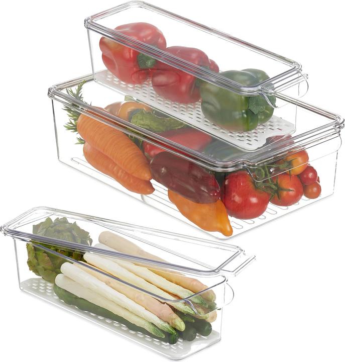 Actual product image Relaxdays 3pcs Fridge Organiser