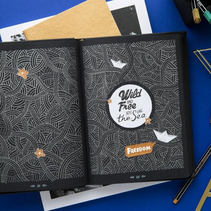 Image du produit Quo Vadis Carnet de notes Life Journal 21 Black (150 x 210 mm, Couverture rigide, Allemand)