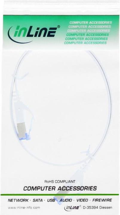 Image du produit InLine Câble de raccordement U/FTP plat (U/FTP, CAT6a, 0.50 m)