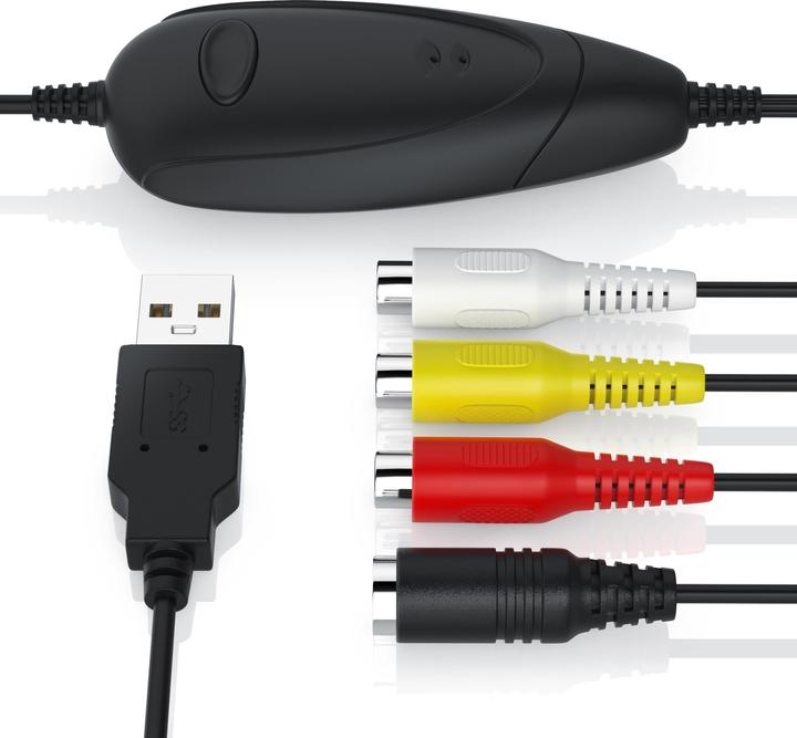 Actual product image Aplic USB Audio Video Grabber, Video Audio Converter, VHS, Video Adapter for Post-Processing for Windows (USB, analog TV signal)