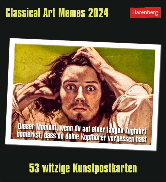 Actual product image Harenberg Classical Art Memes Postcard Calendar 2024 (German)