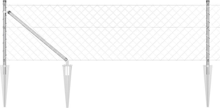 Produktbild VidaXL Kettenschalung Set aus 2 Verzinkter Stahl 25 x 0,8 m Robust