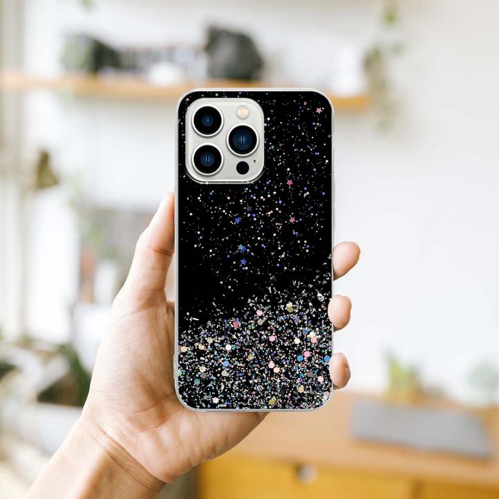 Image du produit Cadorabo Couverture TPU paillettes scintillantes (Apple iPhone 13 Pro)