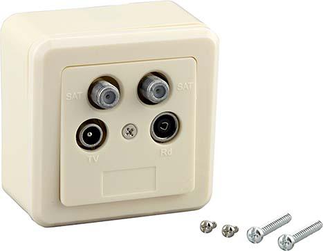 Produktbild E+P BKV 19 TV (koaxial) Weiss Steckdose (Antennendose)