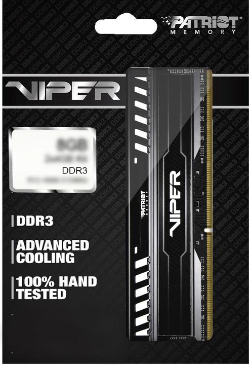 Actual product image Patriot DDR3, 1600 memory module (1 x 8GB, 1600 MHz, DDR3-RAM, DIMM)