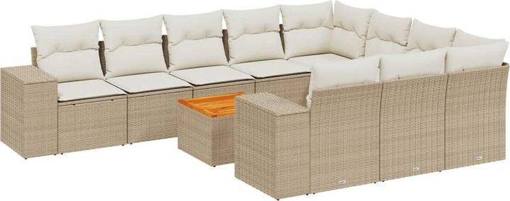 Produktbild VidaXL Gartenmöbel Sofa Garnitur Gartengarnitur Garten Sitzgruppe 11-tlg. Beige
