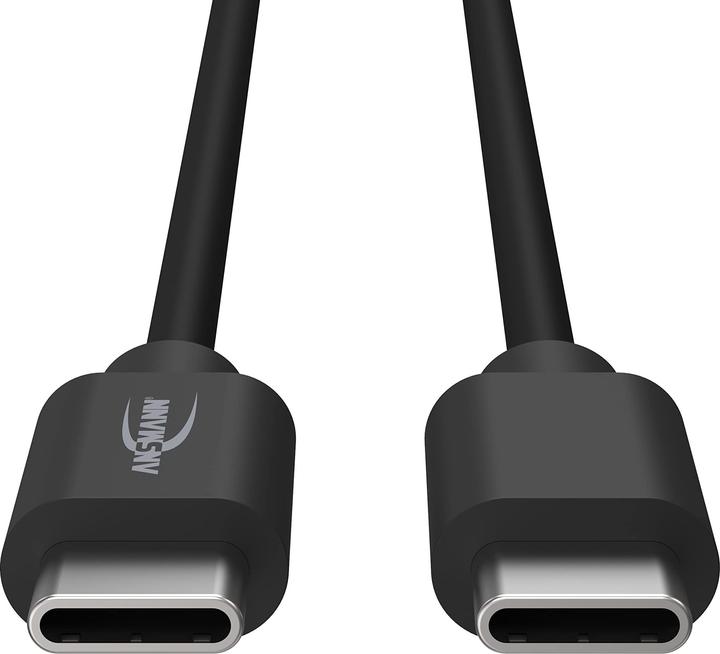 Produktbild Ansmann Kabel USB C->C S/S 120cm schwarz S/S 120cm (1.20 m, USB 3.1, USB 3.0, 60 W)