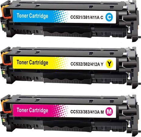 Image du produit Hermex Toner compatible pour HP Color LaserJet CP2025 (M, C, Y)