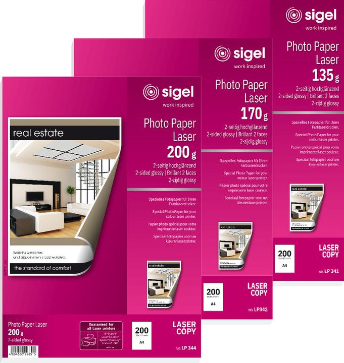 Actual product image Sigel Laser photo paper (170 g/m², A4, 200 x)