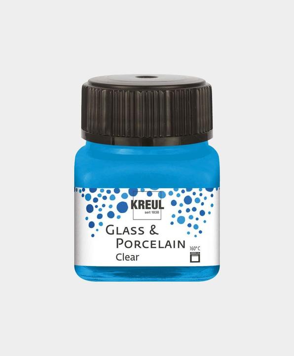 Produktbild Kreul Glass & Porcelain Clear, Porzellan- und Glasfarbe (Wasserblau, 20 ml)