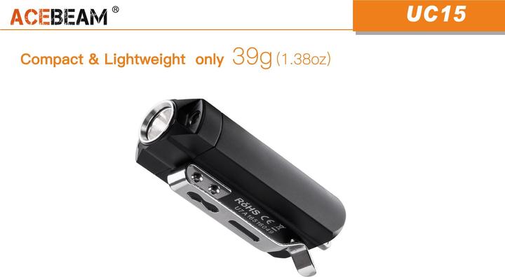 AceBeam UC15 LED Taschenlampe mit 1000 Lumen (6.61 cm, 1000 lm)