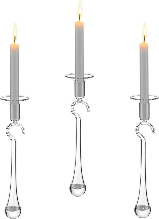 Produktbild Glasi Hergiswil Weihnachtsschmuck Kerzenhalter 18 cm, 3er Set (18 x 4 cm)