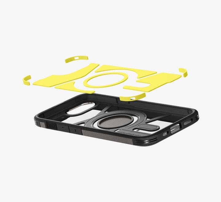 Produktbild Spigen Tough Armor Case with MagSafe for iPhone 16e with Stand - Gray (Apple iPhone 16e)