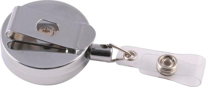 Actual product image Europel Badge holder with yoyo, metal, round, silver