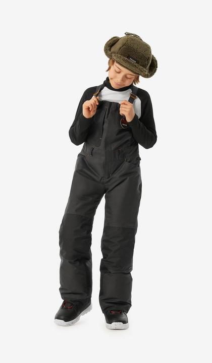 Actual product image Wedze Snowboard trousers dungarees kids piste - 500 grey (146)