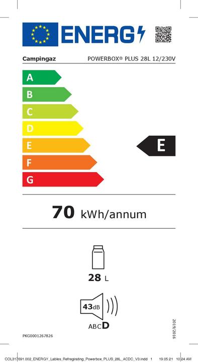 Energy Label Campingaz Powerbox Plus (28 l)